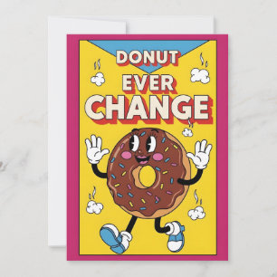 Cartão De Agradecimento Presente engraçado de pun de donut fofo para amant