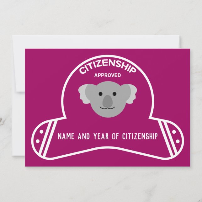 Cartão De Agradecimento Presente Parabéns do Partido da Cidadania Australi (Frente)