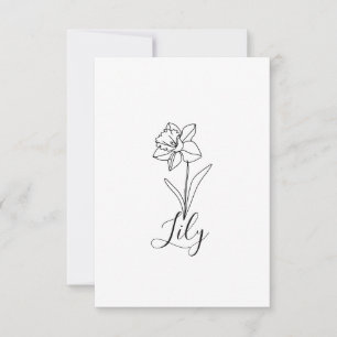 Cartão De Agradecimento Presente Personalizado de Flor de Nascimento do Na