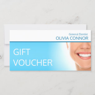 Cartão De Agradecimento Presente Voucher Dental Cuidados Saudáveis Sorria