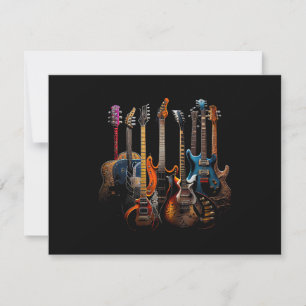 Cartão De Agradecimento Presentes de guitarras para guitarristas