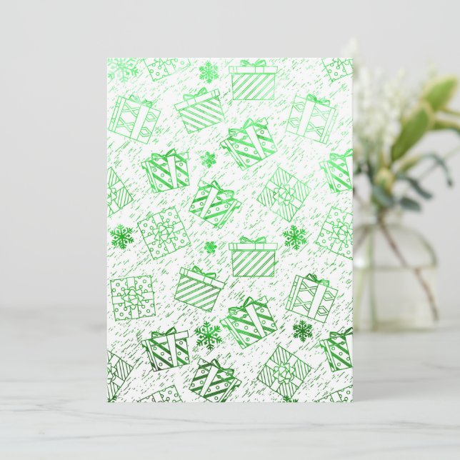 Cartão De Agradecimento Presentes de Natal 7 (Em pé/Frente)