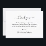 Cartão De Agradecimento Preto e Branco modernos elegantes<br><div class="desc">Elegante cartões de agradecimentos de casamento preto e branco. Itens correspondentes disponíveis.</div>