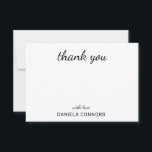 Cartão De Agradecimento Preto e Branco personalizados<br><div class="desc">Cartões de agradecimentos preto e branco personalizado</div>