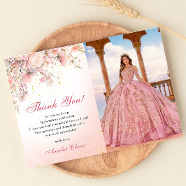 Cartão de agradecimento Pretty Garden Wildflowers 