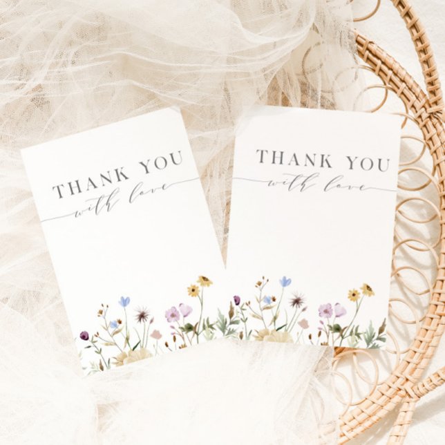 Cartão De Agradecimento Primavera Floral Baby in Bloom Chá de fraldas (Criador carregado)