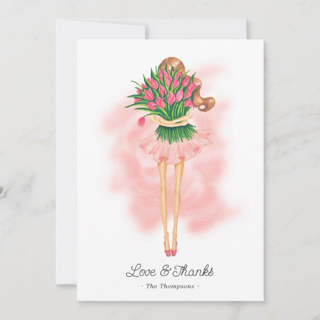 Cartão De Agradecimento Primavera Tea Party (Frente)