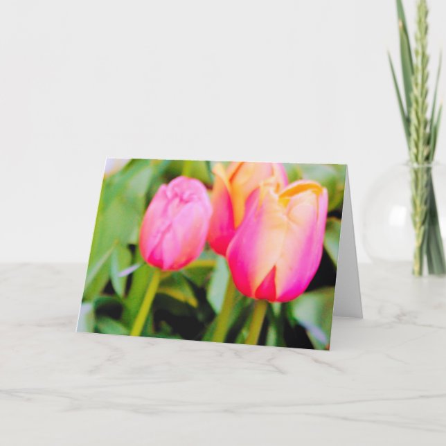 CARTÃO DE AGRADECIMENTO PRIMAVERA TULIPS (Frente)