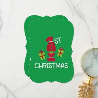 Cartão De Agradecimento Primeira celebração feliz de Natal