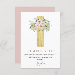 Cartão De Agradecimento Primeira Comunidade Sagrada Obrigado Rosa Rosa Ros