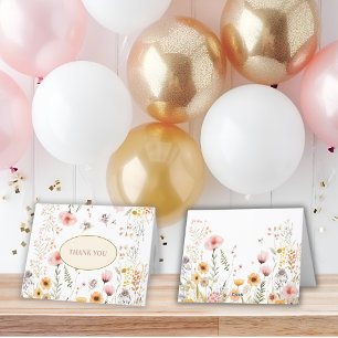 Cartão De Agradecimento Primeira fada de flor silvestre fantasma