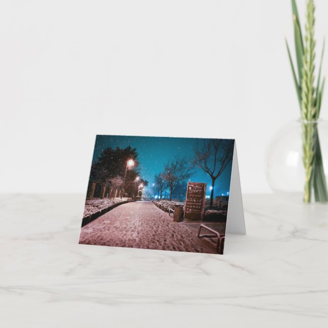 Cartão De Agradecimento Primeira neve (Frente)