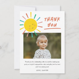 Cartão De Agradecimento Primeira Viagem ao Redor do Sol Foto de Aniversári