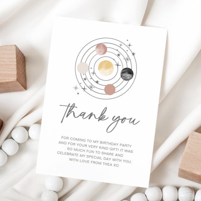 Cartão De Agradecimento Primeira Viagem Ao Redor Do Sol Obrigado (Criador carregado)