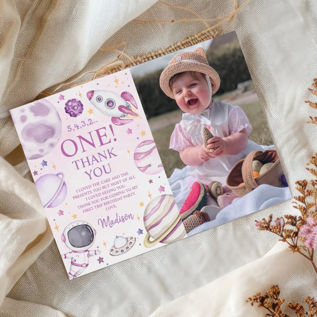 Cartão De Agradecimento Primeira Viagem Em Torno Do primeiro aniversario D (Criador carregado)