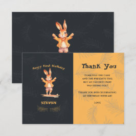 Cartão De Agradecimento Primeiro animal de aniversário