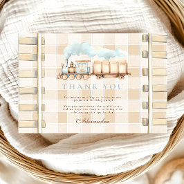 Cartão De Agradecimento Primeiro aniversario Choo Train