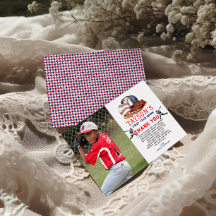 Cartão De Agradecimento Primeiro aniversario De Baseball No Primeiro Ano P