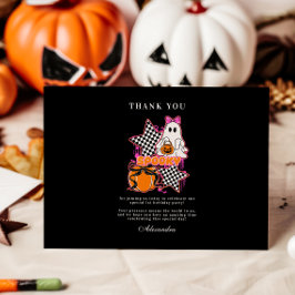 Cartão De Agradecimento Primeiro aniversario do Fantasma Halloween verific