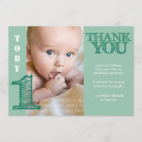 primeiro aniversario Verde Do Baby Boy Obrigado Ca