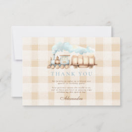 Cartão De Agradecimento Primeiro aniversario Vintage Train