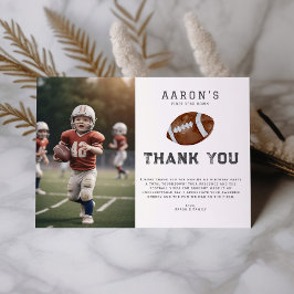 Cartão De Agradecimento Primeiro Ano De Festa de aniversário De Futebol