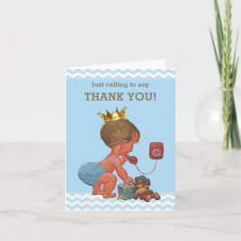 Cartão De Agradecimento Prince Ringing To Say Thank You Baby Shower