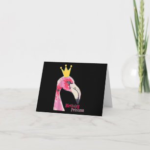 Cartão De Agradecimento Princesa de aniversário Flamingo Flamingo-Cute