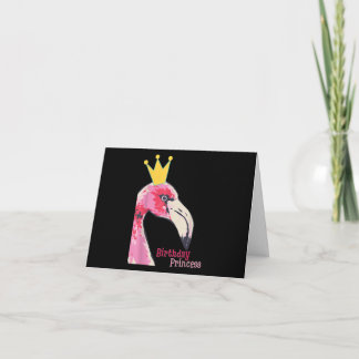 Cartão De Agradecimento Princesa de aniversário Flamingo | Flamingo-Cute