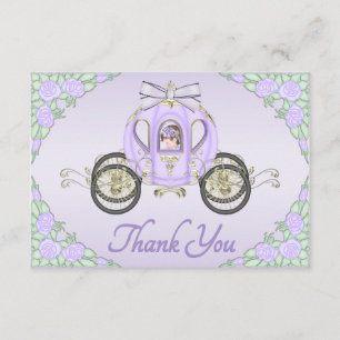 Cartão De Agradecimento Princesa Treinamento do bebé e obrigado do Lilac