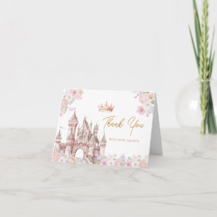 Cartão De Agradecimento Princesa UM-A-vez um dia de Aniversário Coroa do C