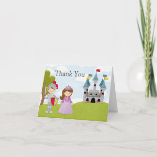 Cartão De Agradecimento Príncipe e Festa de aniversário Princesa Obrigado
