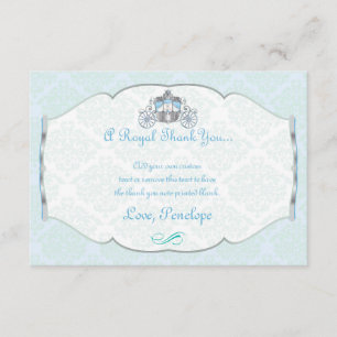 Cartão De Agradecimento Príncipe pequeno, obrigado do estilo do Victorian