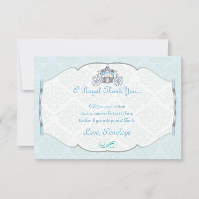 Cartão De Agradecimento Príncipe pequeno, obrigado do estilo do Victorian (Frente)