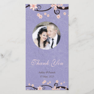 Cartão De Agradecimento Prisioneiros do obrigado violeta do amor você foto