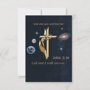 Cartão De Agradecimento Procure e me encontrará.