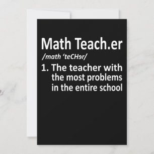 Cartão De Agradecimento Professor de Matemática Definição de Matemátic