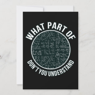 Cartão De Agradecimento Professor de Matemática Sarcasm Estudante de Matem