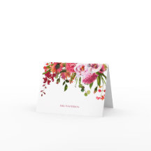 Professor Floral Rosa Elegante