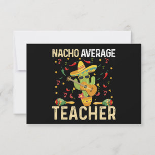 Cartão De Agradecimento Professor Nacho Médio Fiesta Mexicana Cinco De May