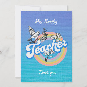 Cartão De Agradecimento Professor, obrigado com amor e respeito