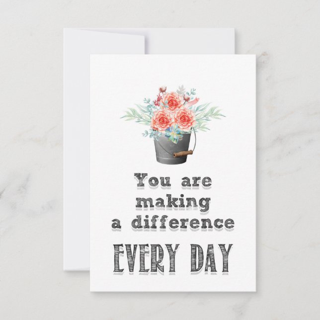 Cartão De Agradecimento Professores São Fazer Diferença (Frente)