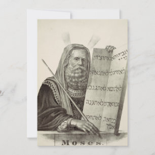 Cartão De Agradecimento Profeta Moisés com as Tábuas da Lei