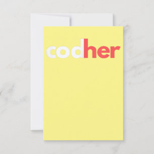 Cartão De Agradecimento Programadora da Codher Women Stem Engenheiros