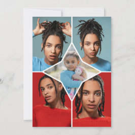 Cartão De Agradecimento Projete Sua Própria Colagem de 5 Fotos