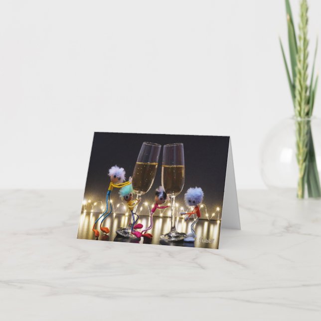 Cartão De Agradecimento Proostende Fubby's die wat te vieren hebben. (Frente)