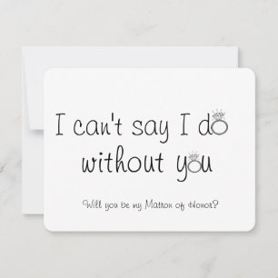 Cartão De Agradecimento Proposta da madrinha de casamento