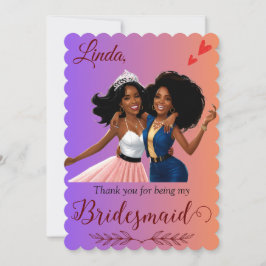 Cartão De Agradecimento Proposta de Padrinho de Noiva para Mim