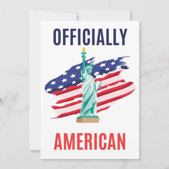 Cartão De Agradecimento Proud New U.S. Citizen Card – Patriotic Gift (Frente)