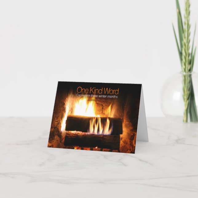 Cartão De Agradecimento Proverbo Inspiracional Japonês "gentileza" (Frente)